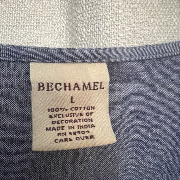 Bechamel Womens Midi Dress Sailor Chic With Embroidery Size L - Picture 5 of 6